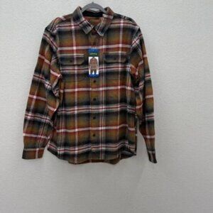 Orvis Heavyweight Thick Plaid Flannel Shacket Button Shirt 1312517 Men Large NEW